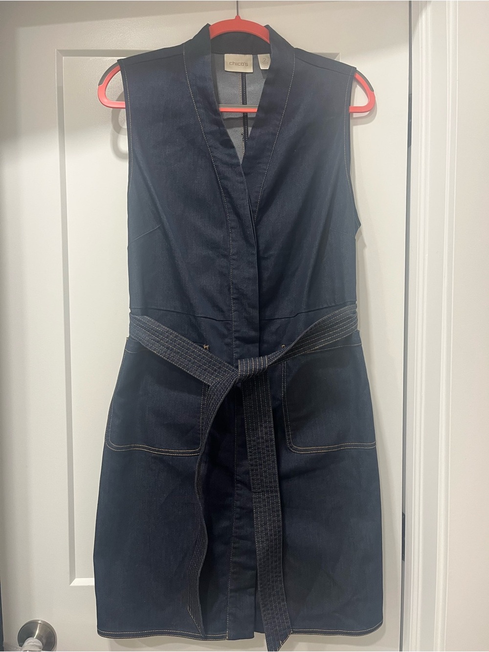 Chico’s Belted Jean Dress
